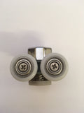 1 x Double Bottom Shower Door Rollers/Runners 23mm Wheel Diameter 6mm or 8mm Glass LAS1