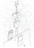 1 x Hanger Type Top Shower Door Roller/ Rollers/ Grooved Wheels /Spare Parts J047