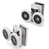 Set of 1 x Top and 1 x Bottom Zinc Alloy Shower Door Rollers/Runners/Wheels 27mm Wheel Diameter K052