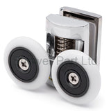 Set of 1 x Top and 1 x Bottom Zinc Alloy Shower Door Rollers/Runners/Wheels 27mm Wheel Diameter K052
