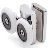 Set of 1 x Top and 1 x Bottom Zinc Alloy Shower Door Rollers/Runners/Wheels 27mm Wheel Diameter K052