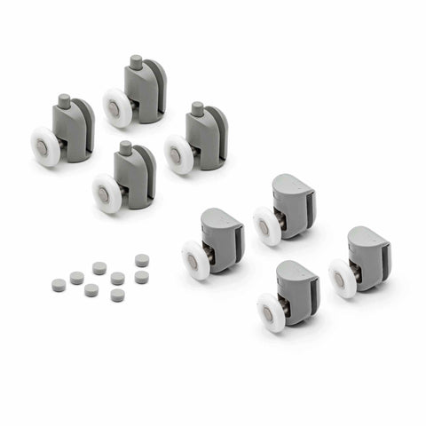 Set of 8 Single Shower Door Rollers/Runners/Wheels/Pulleys 20mm, 23mm, 25mm or 26mm Wheel Diameter L001