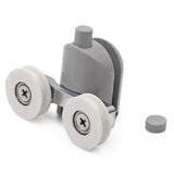 2 x Twin Bottom Shower Door Rollers /Runners/Wheels Grooved 22mm Wheel Diameter L016
