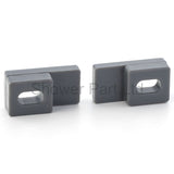 2 x Shower/Bathroom Door Plastic Glass Stoppers Feet Foot L040