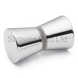 WHOLESALE JOB LOT X 100 Shower Door Handle/Knob Chrome Zinc Alloy Cone Shaped High Quality L050