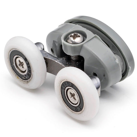 2 x Twin Top Butterfly Shower Door Rollers/Runners/Wheels 23mm or 25mm Wheel Diameter L056