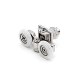 2 x Twin Top Zinc Alloy Shower Door Rollers/Runners/Wheels 20mm, 23mm or 25mm Wheel Diameter L057