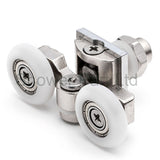 2 x Twin Top Zinc Alloy Shower Door Rollers/Runners/Wheels 20mm, 23mm or 25mm Wheel Diameter L057