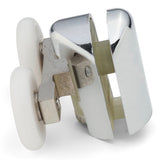 2 x Chromeplate Top Double Shower door Rollers/Runners/Wheels 23mm or 25mm Wheel Diameter L061