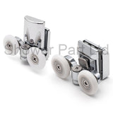 Set of 4 L067-L020 Shower Door Rollers/Runners/Wheels Top and Bottom 23mm or 25mm Wheel Diameter/ 6mm or 8mm Glass Thickness