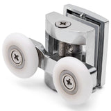 2 x Double Top Zinc Alloy Shower Door Rollers/Runners/Wheels 23mm or 25mm Wheel Diameter L070