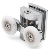 2 x Double Top Zinc Alloy Shower Door Rollers/Runners/Wheels 23mm or 25mm Wheel Diameter L070