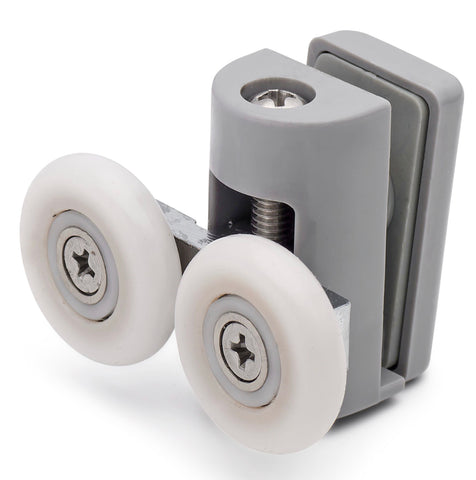 2 x Double Top Shower Door Rollers/Runners/Wheels 23mm or 25mm Wheel Diameter Replacements L073P