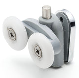 Set of 2 Double Shower Door Rollers/Runners/Wheels 23mm 25mm or 27mm Wheel Diameter L076