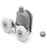 2 x Double Bottom Shower Door Rollers/Runners/Wheels 23mm or 25mm Wheel Diameter L082
