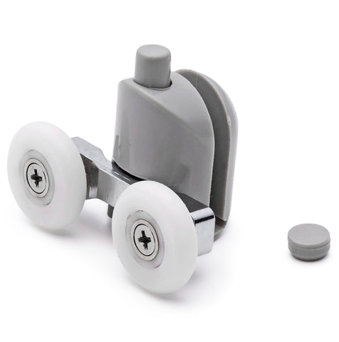 8-Pack Butterfly Single Shower Door Rollers/Runners – 23mm Wheels, Nylon & Stainless Steel, Fits Sliding Glass Doors (4 Top + 4 Bottom)