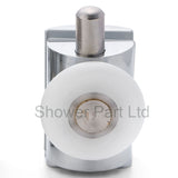 2 x Chromeplated Bottom Single Shower Rollers/Runners/Wheels 23 or 25mm Wheel Diameter L089