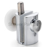 2 x Chromeplated Bottom Single Shower Rollers/Runners/Wheels 23 or 25mm Wheel Diameter L089
