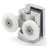 2 x Twin Bottom Zinc Alloy Shower Door Rollers/Runners/Spares 23mm Wheel Diameter L101