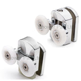 Set of 2 Double Shower Door Rollers/Runners/ Guides/Wheels 23mm or 25mm Wheel Diameter Chrome L105