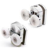 Set of 2 Double Shower Door Rollers/Runners/ Guides/Wheels 25mm Wheel Diameter Chrome L105