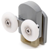 Set of 2 Double Shower Door Rollers/Runners /Guides/Wheels 23mm or 25mm Wheel Diameter Grey Plastic L105