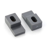 2 x Shower/Bathroom Door Plastic Glass Stoppers Feet Foot L040