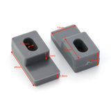 2 x Shower/Bathroom Door Plastic Glass Stoppers Feet Foot L040