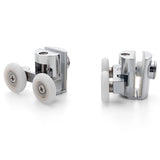 2 x Chromeplated Top Double Shower Rollers /Runners/Wheels 23mm or 25mm Wheel Diameter L089