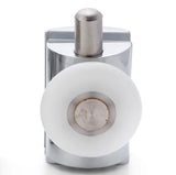 2 x Chromeplated Bottom Single Shower Rollers/Runners/Wheels 23 or 25mm Wheel Diameter L089