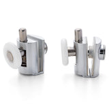 2 x Chromeplated Bottom Single Shower Rollers/Runners/Wheels 23 or 25mm Wheel Diameter L089