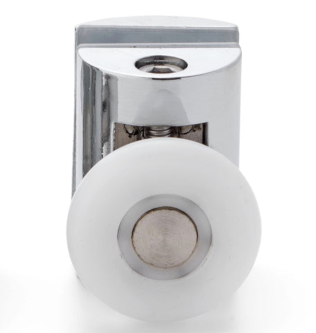 2 x Chromeplated Top Single Shower Rollers/Runners/Wheels 23mm or 25mm Wheel Diameter L089