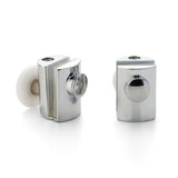 2 x Chromeplated Top Single Shower Rollers/Runners/Wheels 23mm or 25mm Wheel Diameter L089