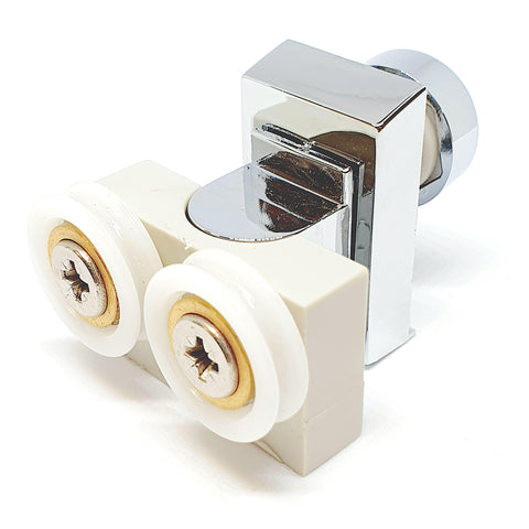 1 x Bottom Double Shower Door Roller/Runner/Wheels/Fixtures included LUX1 FB