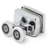 1 x Twin Bottom Zinc Alloy Shower Door Roller/Runners 23mm wheel diameter LUX2