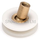 4 x Shower Door Rollers V Grooved Ball Joint Runners/Wheels 20mm Wheel Diameter LW045