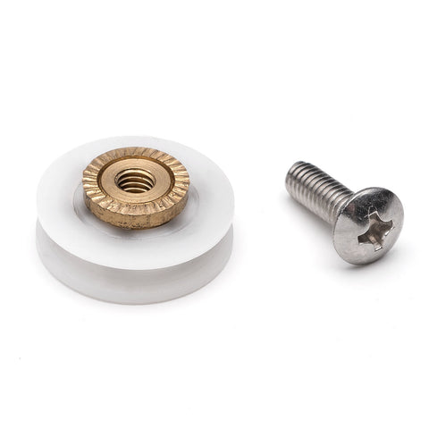 4 x Shower Door Rollers Grooved 19mm Wheel Diameter LW19