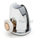 2 x Chromeplate Single Bottom/Lower Shower Door Rollers /Runners 18mm Wheel Diameter SS1