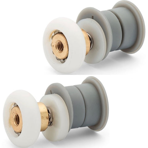 2 x E9 Shower Door Rollers /Runners/Wheels/Pulleys 19mm Wheel Diameter. Suitable for Aqata Exclusive Solutions and many other showers.