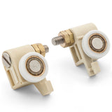 Set of 2 Bifold Door Wheel Carriers 1 Left and 1 Right Hand Shower Rollers/Runners 19mm Wheel Diameter E6