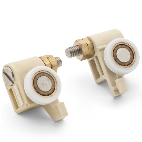 Set of 2 Bifold Door Wheel Carriers 1 Left and 1 Right Hand Shower Rollers/Runners 19mm Wheel Diameter E6