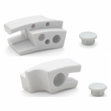 Set of 2 x Shower/Bathroom Door Plastic Glass Feet Foot Left and Right L026