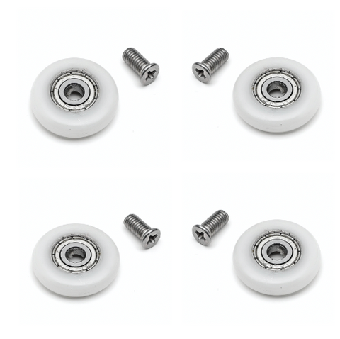 4 x Shower Door Rollers/Runners/Wheels/ Spares 22mm, 23mm or 25mm Wheel Diameter A9