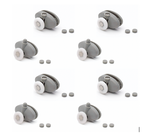 Set of 8 Butterfly Single Shower Door Rollers/Runners/ Wheels/Pulleys 23mm or 25mm Wheel Diameter L007