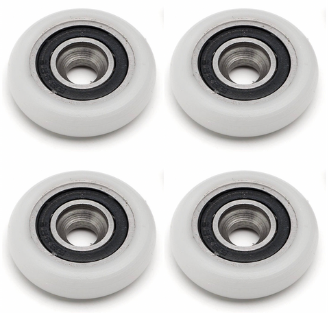 4 x Shower Door Rollers/Runners/Wheels 19mm, 23mm, 25mm or 27mm Wheel Diameter L008