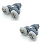 2 x Twin Shower Door Rollers/Runners/Wheels Spare parts 20mm, 22mm, 23mm or 25mm Diameter L006