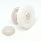 1 x Grooved/Circled Slot Top Roller/Runner/25mm Wheel ERM1